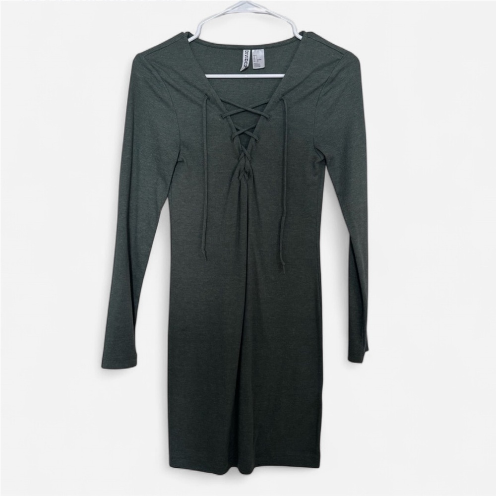 Divided H&M Ribbed Long Sleeve Dress Size Small